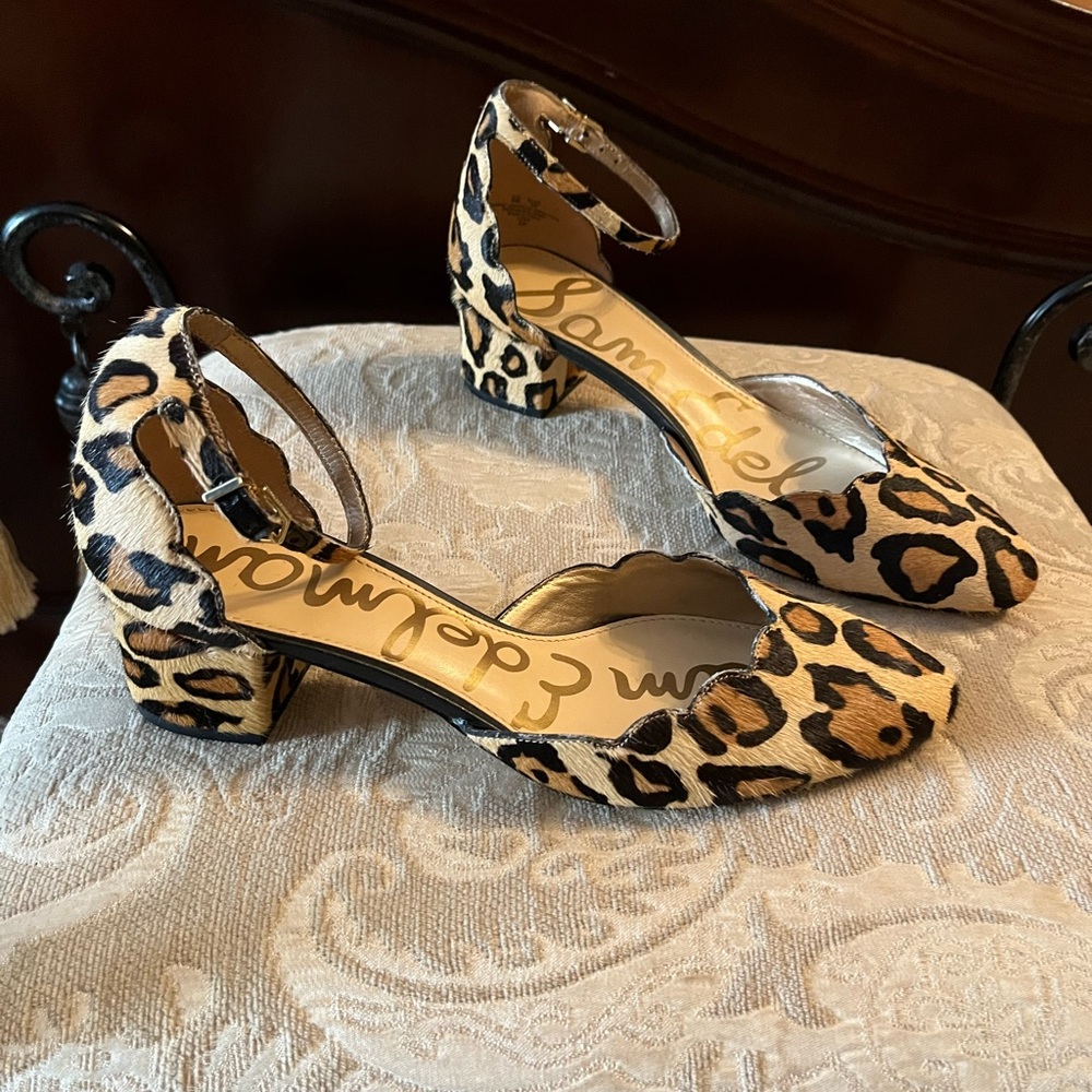 Sam Edelman low heeled fur shoes